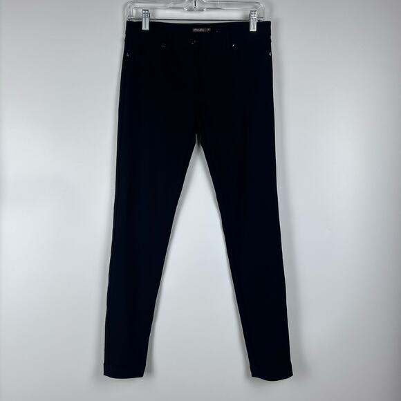 J McLaughlin Black Stretch Knit High Waist Straight Leg Jeans Pants Womens Sz 4 - Picture 3 of 11